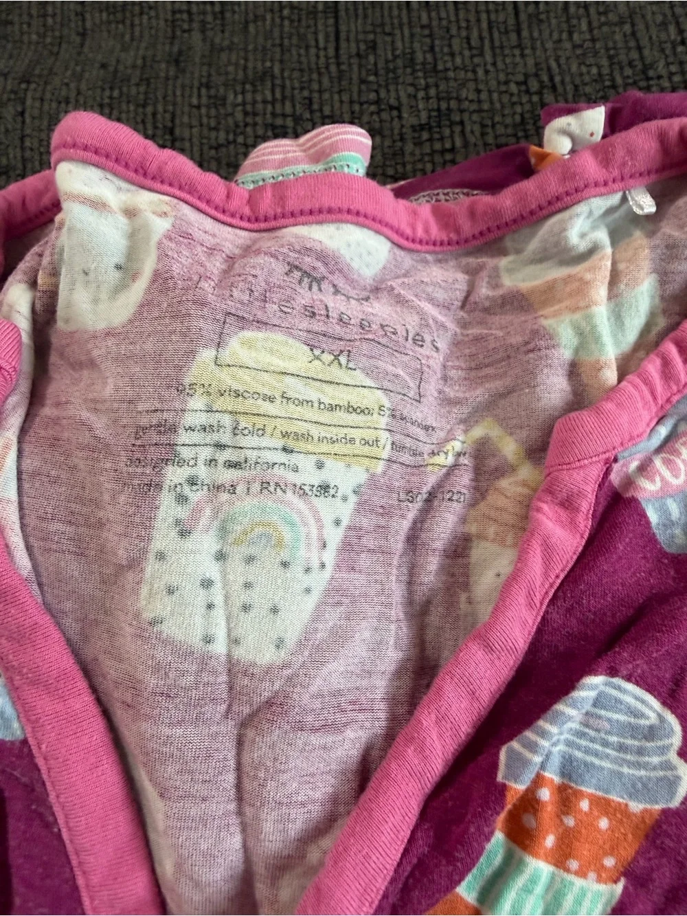 Little Sleepies Purple Coffee Pajama Set